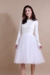 Пышная свадебная юбка-солнце из фатина (60 цветов)   Белая  - фото 