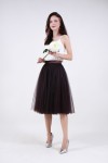 Пышная юбка из фатина (60 цветов) Горький шоколад - фото 
