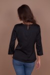 Шелковая блузка на подкладке черная - фото 